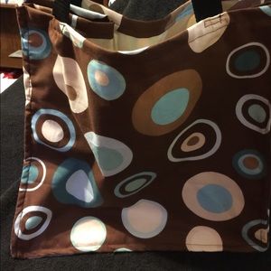 Polka-Dot Market Tote Bag 12" by 12"-Handcrafted